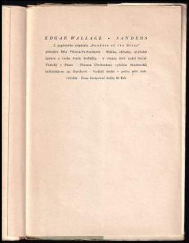 Edgar Wallace: Sanders