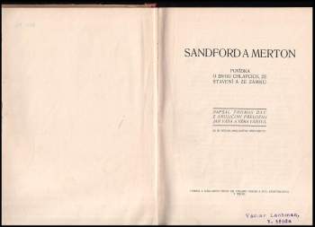 Thomas Day: Sandford a Merton