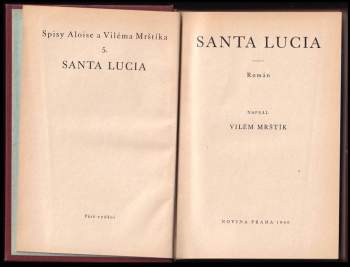 Vilém Mrštík: Santa Lucia