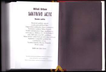Miloš Urban: Santiniho jazyk