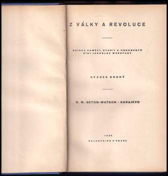 R. W Seton-Watson: Sarajevo
