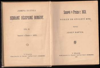 Josef Svátek: Sasové v Praze r. 1631