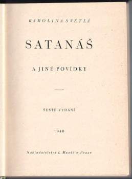 Karolina Světlá: Satanáš a jiné povídky