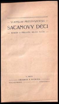 Stanisław Przybyszewski: Satanovy děti