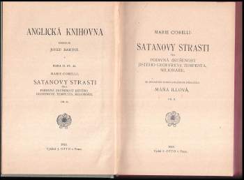 Marie Corelli: Satanovy strasti čili Podivná zkušenost jistého Geoffrey Tempesta, milionáře