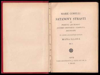 Marie Corelli: Satanovy strasti, čili, Podivná zkušenost jistého Geoffreye Tempesta, milionáře