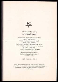 Anton Szandor La Vey: Satanská bible