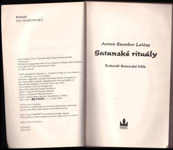 Anton Szandor La Vey: Satanské rituály