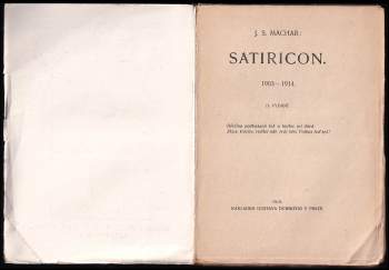 Josef Svatopluk Machar: Satiricon