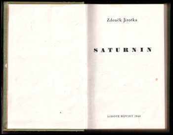 Zdeněk Jirotka: Saturnin