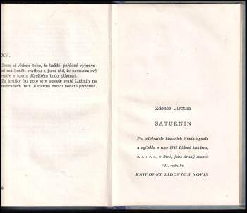 Zdeněk Jirotka: Saturnin