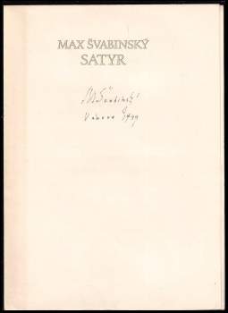Max Švabinský: Satyr