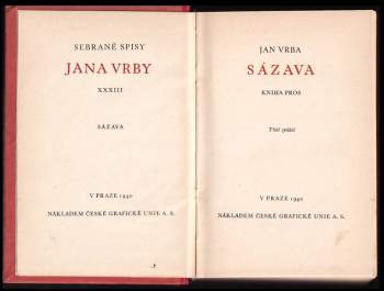 Jan Vrba: Sázava