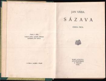 Jan Vrba: Sázava