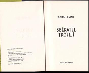 Sarah Flint: Sběratel trofejí