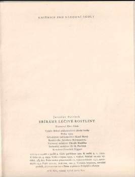 Jaroslav M Petrbok: Sbíráme léčivé rostliny