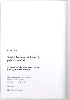 Karel Liška: Sbírka komunálních znaků, pečetí a razítek