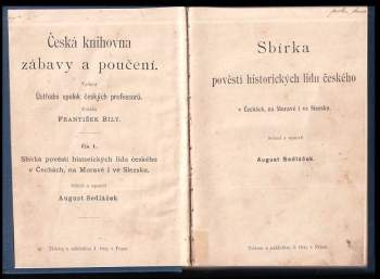August Sedláček: Sbírka pověstí historických lidu českého v Čechách, na Moravě i ve Slezsku