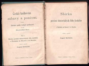 August Sedláček: Sbírka pověstí historických lidu českého v Čechách, na Moravě i ve Slezsku