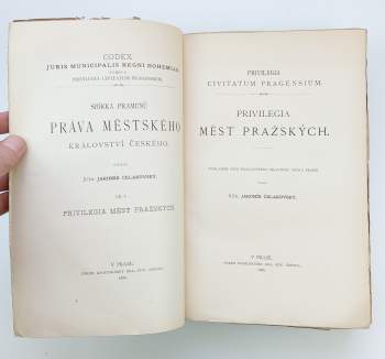 Jaromír Čelakovský: Sbírka pramenů práva městského Království Českého
