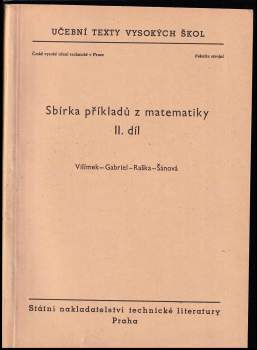 Václav Vilímek: Sbírka příkladů z matematiky I + II