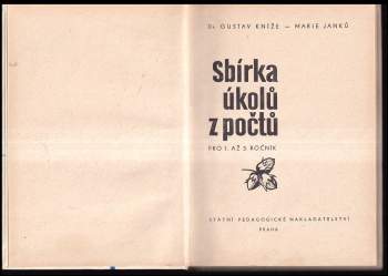Gustav Kníže: Sbírka úkolů z počtů pro 1. až 3. ročník