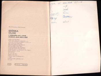 Eduard Kriegelstein: Sbírka úloh z matematiky