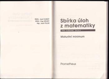 Josef Kubát: Sbírka úloh z matematiky pro střední školy