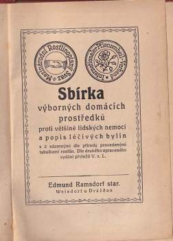 Edmund Ramsdorf: Sbírka výborných domácích prostředků proti většině lidských nemocí a popis léčivých bylin