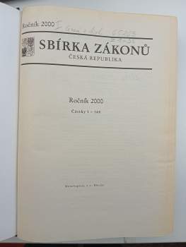 kolektiv: Sbírka zákonů - Česká republika ROČNÍK 2000