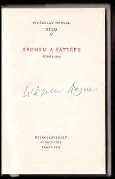 Vítězslav Nezval: Sbohem a šáteček