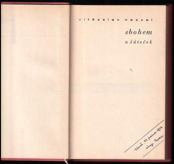 Vítězslav Nezval: Sbohem a šáteček