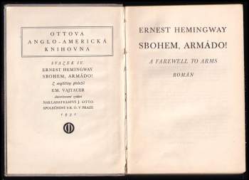 Ernest Hemingway: Sbohem, armádo!