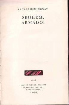 Ernest Hemingway: Sbohem, armádo!