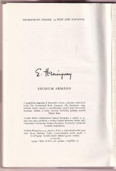 Ernest Hemingway: Sbohem, armádo!