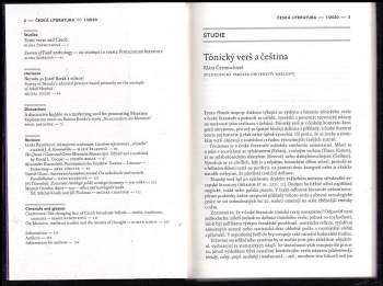 Petr Šámal: Sborník Česká literatura 1 - 6 2020 KOMPLETNÍ 68. ROČNÍK