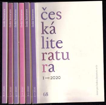 Sborník Česká literatura 1 - 6 2020 KOMPLETNÍ 68. ROČNÍK