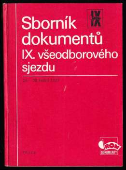 Sborník dokumentů IX. všeodborového sjezdu