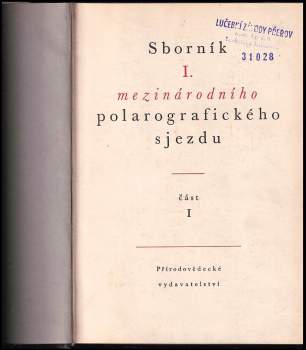 Sborník I. mezinárodního polarografického sjezdu v Praze