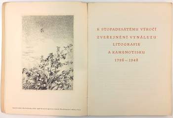 Jindřich Vichnar: Sborník k stopadesátému výročí zveřejnění vynálezu litografie a kamenotisku