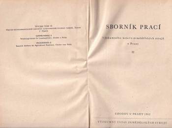 Sborník prací Výzkumného ústavu zemědělských strojů v Praze