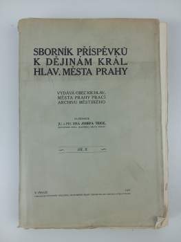 Václav Teige: Sborník příspěvků k dějinám hlav. města Prahy