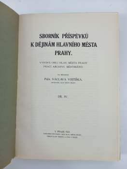 Sborník příspěvků k dějinám hlavního města Prahy