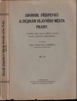 Sborník příspěvků k dějinám hlavního města Prahy