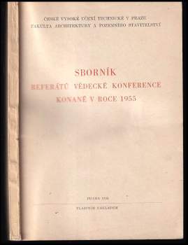 Sborník referátů vědecké konference konané v roce 1955