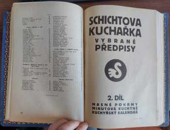 Schichtova kuchařka vybrané předpisy 1-5 díl.