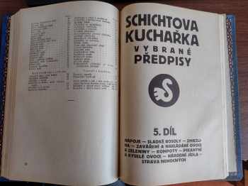 Schichtova kuchařka vybrané předpisy 1-5 díl.