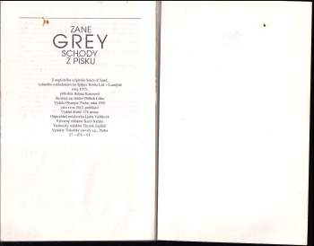 Zane Grey: Schody z písku