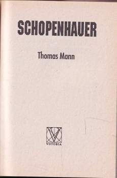 Thomas Mann: Schopenhauer