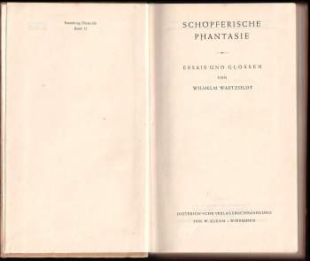 Wilhelm Waetzoldt: Schöpferische Phantasie